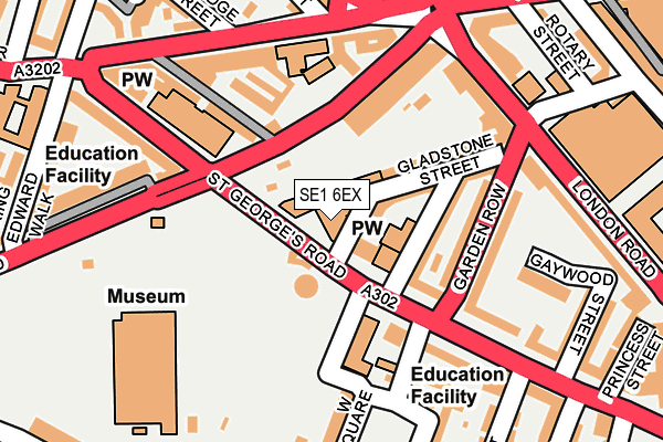 SE1 6EX map - OS OpenMap – Local (Ordnance Survey)