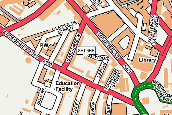 SE1 6HF map - OS OpenMap – Local (Ordnance Survey)