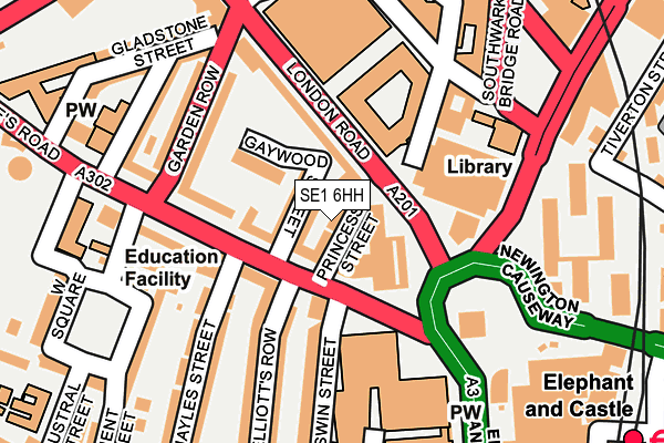 SE1 6HH map - OS OpenMap – Local (Ordnance Survey)