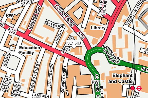 SE1 6HJ map - OS OpenMap – Local (Ordnance Survey)