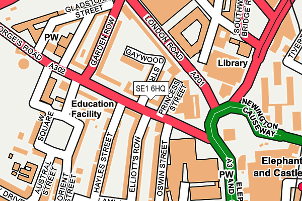 SE1 6HQ map - OS OpenMap – Local (Ordnance Survey)