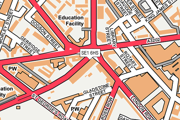 SE1 6HS map - OS OpenMap – Local (Ordnance Survey)