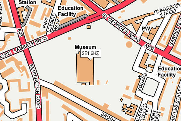 SE1 6HZ map - OS OpenMap – Local (Ordnance Survey)