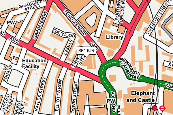 SE1 6JR map - OS OpenMap – Local (Ordnance Survey)