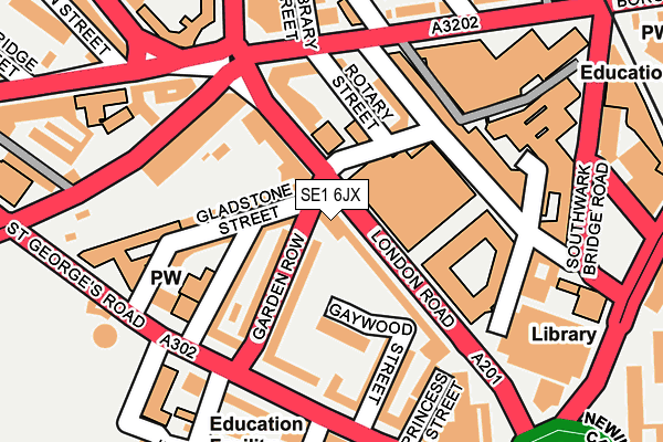 SE1 6JX map - OS OpenMap – Local (Ordnance Survey)