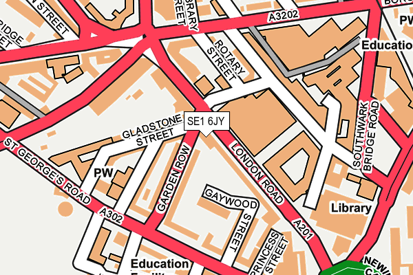 SE1 6JY map - OS OpenMap – Local (Ordnance Survey)