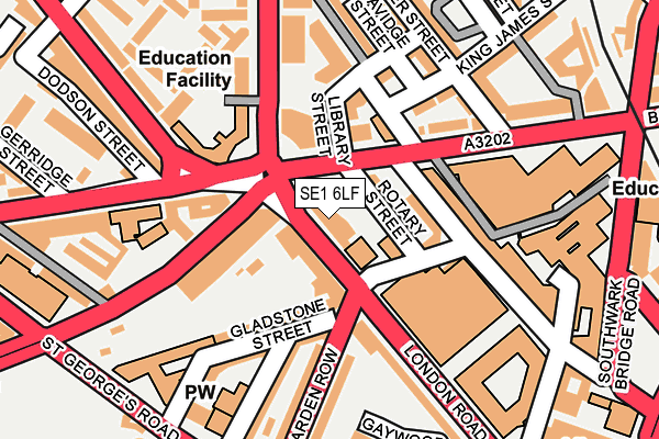 SE1 6LF map - OS OpenMap – Local (Ordnance Survey)