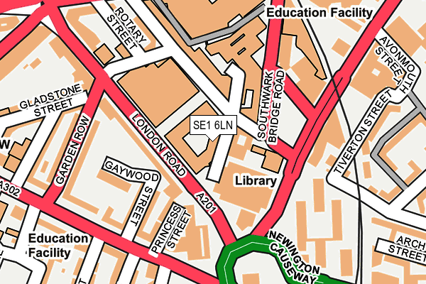 SE1 6LN map - OS OpenMap – Local (Ordnance Survey)