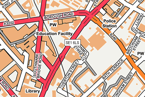 SE1 6LS map - OS OpenMap – Local (Ordnance Survey)