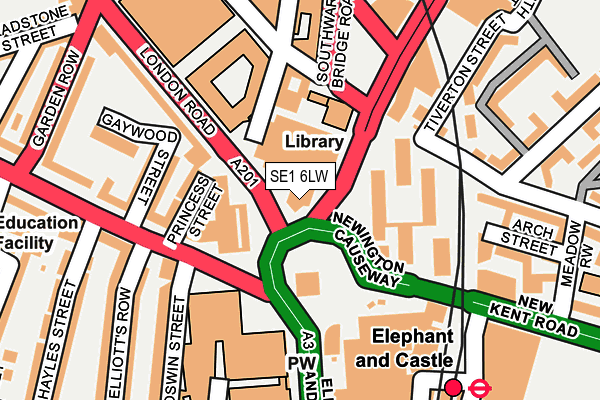 SE1 6LW map - OS OpenMap – Local (Ordnance Survey)