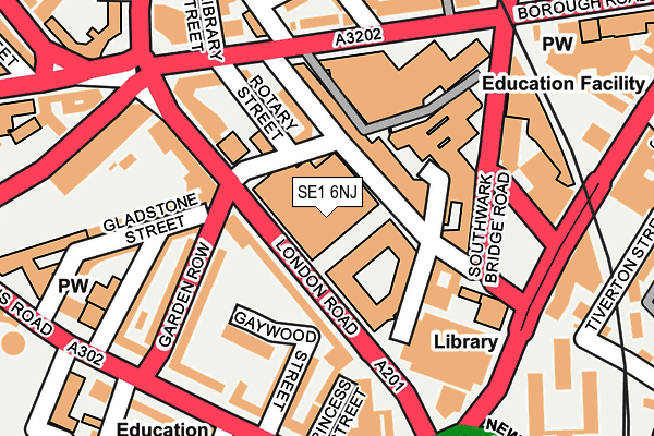 SE1 6NJ map - OS OpenMap – Local (Ordnance Survey)