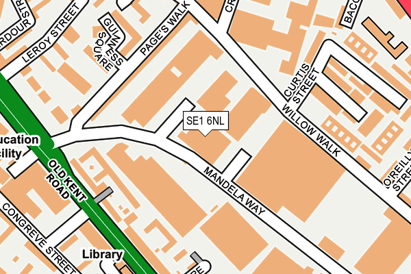 SE1 6NL map - OS OpenMap – Local (Ordnance Survey)