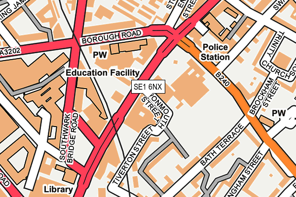 SE1 6NX map - OS OpenMap – Local (Ordnance Survey)