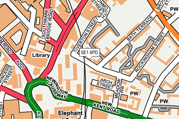 SE1 6PD map - OS OpenMap – Local (Ordnance Survey)