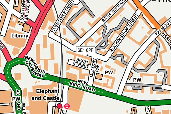 SE1 6PF map - OS OpenMap – Local (Ordnance Survey)