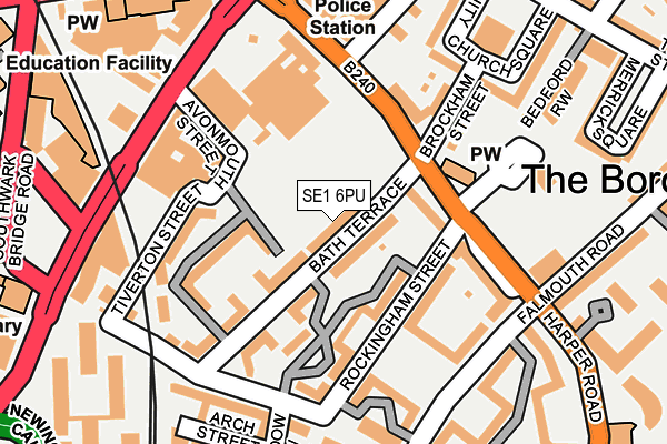 SE1 6PU map - OS OpenMap – Local (Ordnance Survey)