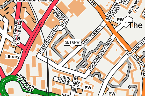 SE1 6PW map - OS OpenMap – Local (Ordnance Survey)