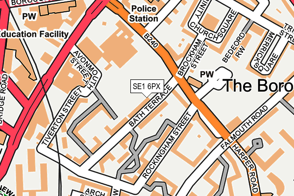 SE1 6PX map - OS OpenMap – Local (Ordnance Survey)