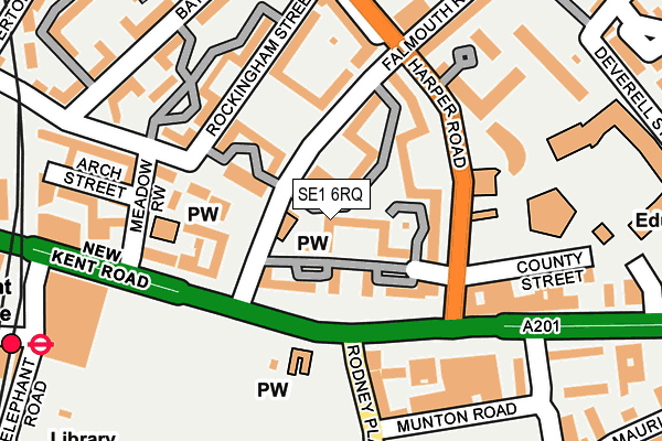 SE1 6RQ map - OS OpenMap – Local (Ordnance Survey)