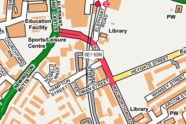 SE1 6SN map - OS OpenMap – Local (Ordnance Survey)