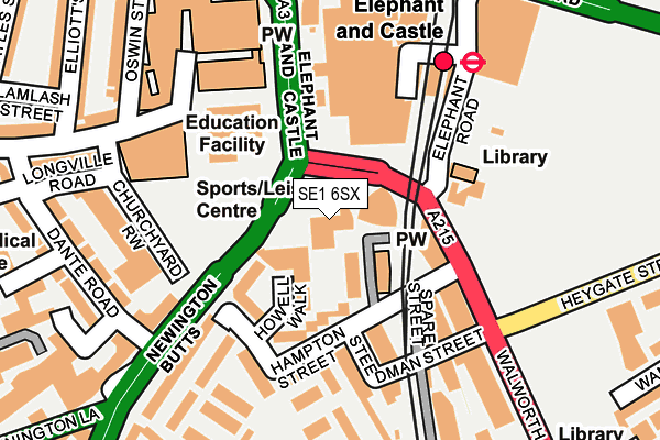 SE1 6SX map - OS OpenMap – Local (Ordnance Survey)