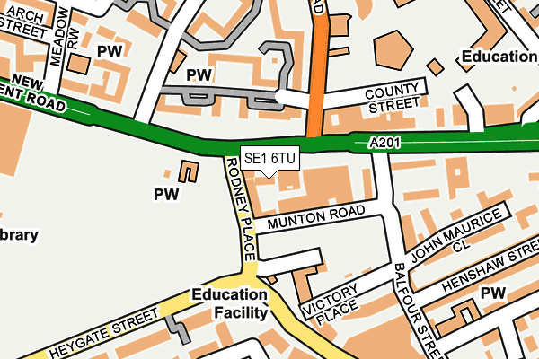 SE1 6TU map - OS OpenMap – Local (Ordnance Survey)
