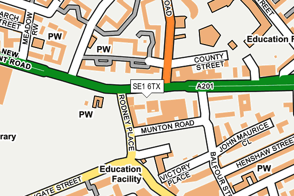SE1 6TX map - OS OpenMap – Local (Ordnance Survey)