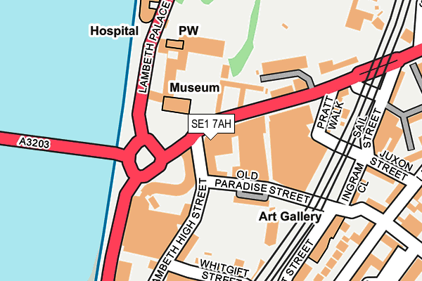 SE1 7AH map - OS OpenMap – Local (Ordnance Survey)