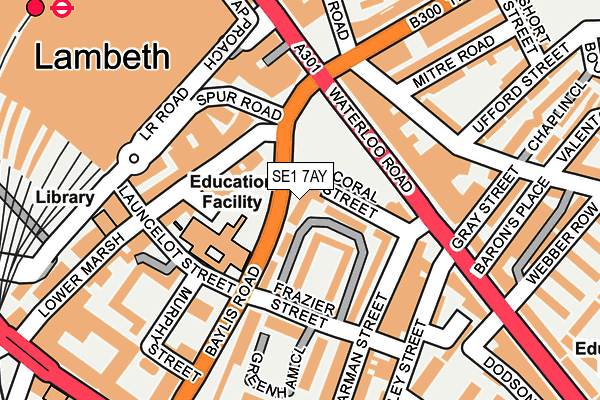 SE1 7AY map - OS OpenMap – Local (Ordnance Survey)