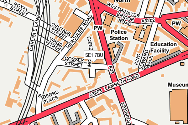 SE1 7BU map - OS OpenMap – Local (Ordnance Survey)