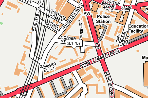 SE1 7BY map - OS OpenMap – Local (Ordnance Survey)