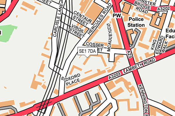 SE1 7DA map - OS OpenMap – Local (Ordnance Survey)