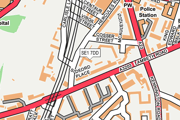 SE1 7DD map - OS OpenMap – Local (Ordnance Survey)