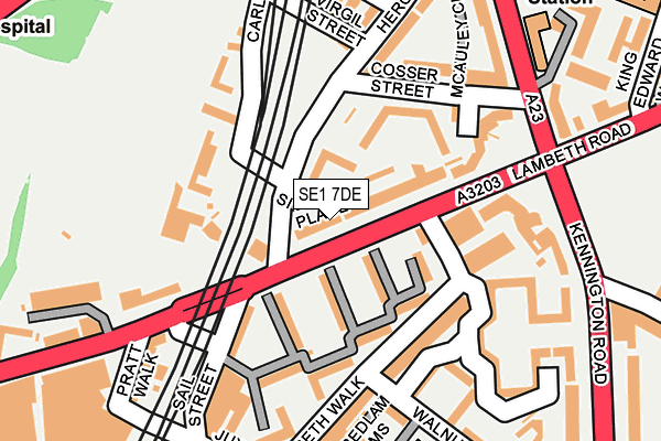 SE1 7DE map - OS OpenMap – Local (Ordnance Survey)
