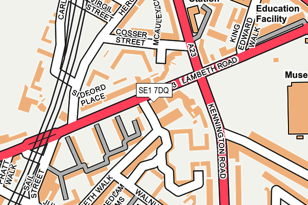 SE1 7DQ map - OS OpenMap – Local (Ordnance Survey)