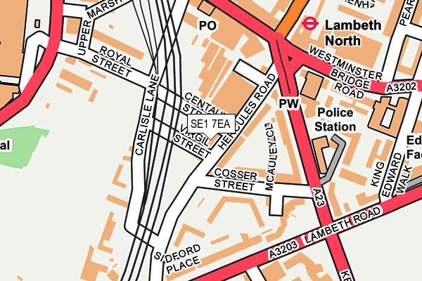 SE1 7EA map - OS OpenMap – Local (Ordnance Survey)