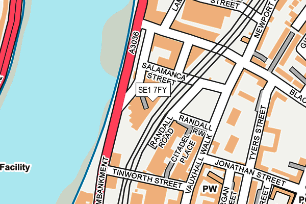 SE1 7FY map - OS OpenMap – Local (Ordnance Survey)