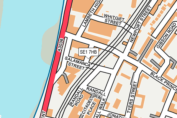 SE1 7HB map - OS OpenMap – Local (Ordnance Survey)