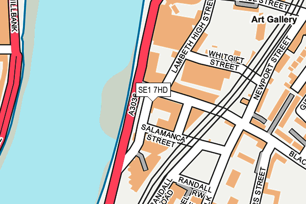 SE1 7HD map - OS OpenMap – Local (Ordnance Survey)