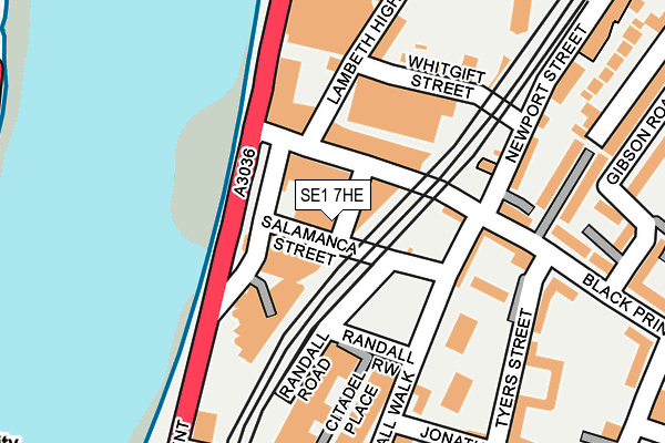 SE1 7HE map - OS OpenMap – Local (Ordnance Survey)