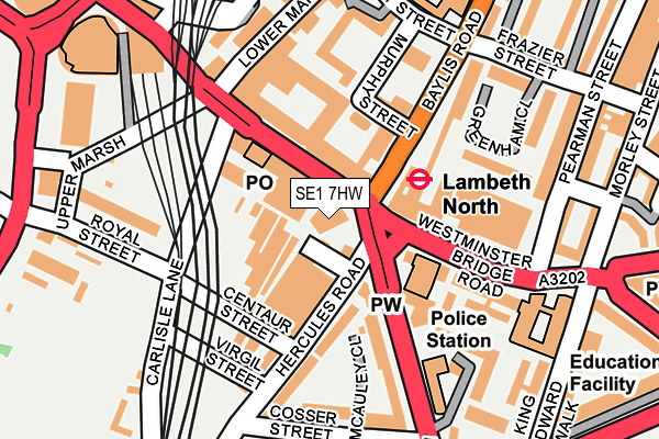SE1 7HW map - OS OpenMap – Local (Ordnance Survey)