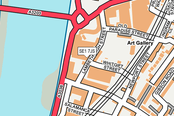SE1 7JS map - OS OpenMap – Local (Ordnance Survey)