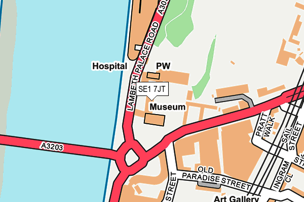 SE1 7JT map - OS OpenMap – Local (Ordnance Survey)