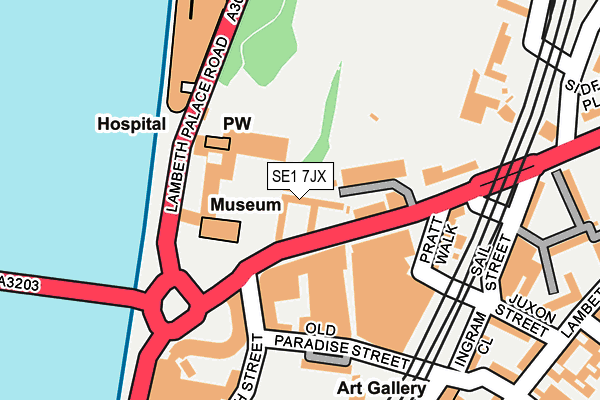 SE1 7JX map - OS OpenMap – Local (Ordnance Survey)