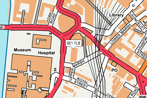 SE1 7LB map - OS OpenMap – Local (Ordnance Survey)