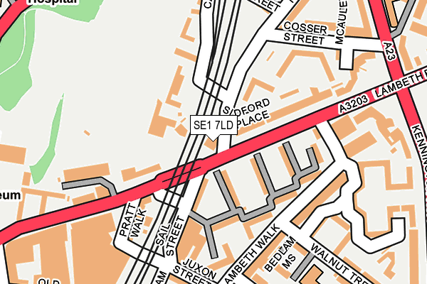 SE1 7LD map - OS OpenMap – Local (Ordnance Survey)