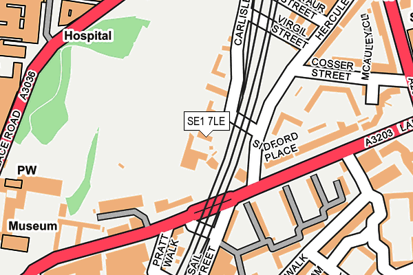 SE1 7LE map - OS OpenMap – Local (Ordnance Survey)