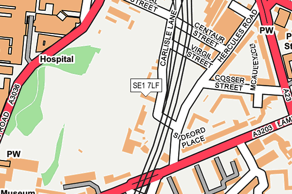 SE1 7LF map - OS OpenMap – Local (Ordnance Survey)