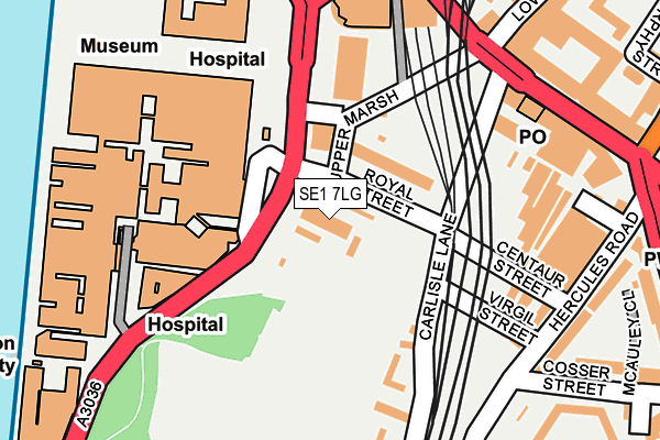 SE1 7LG map - OS OpenMap – Local (Ordnance Survey)