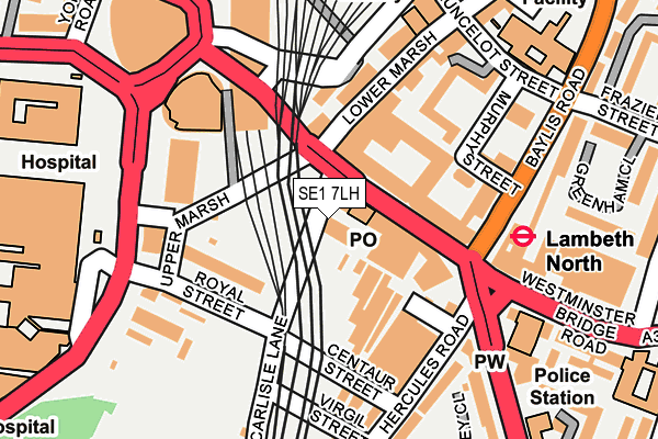 SE1 7LH map - OS OpenMap – Local (Ordnance Survey)